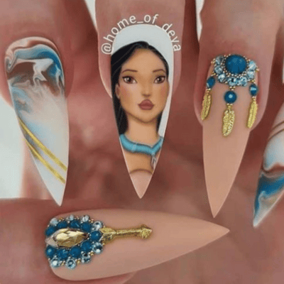Uñas Pocahontas