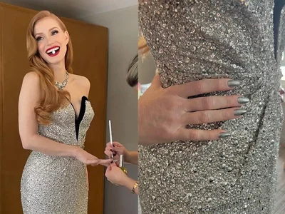 jessica_chastain_unghie_metallizzate