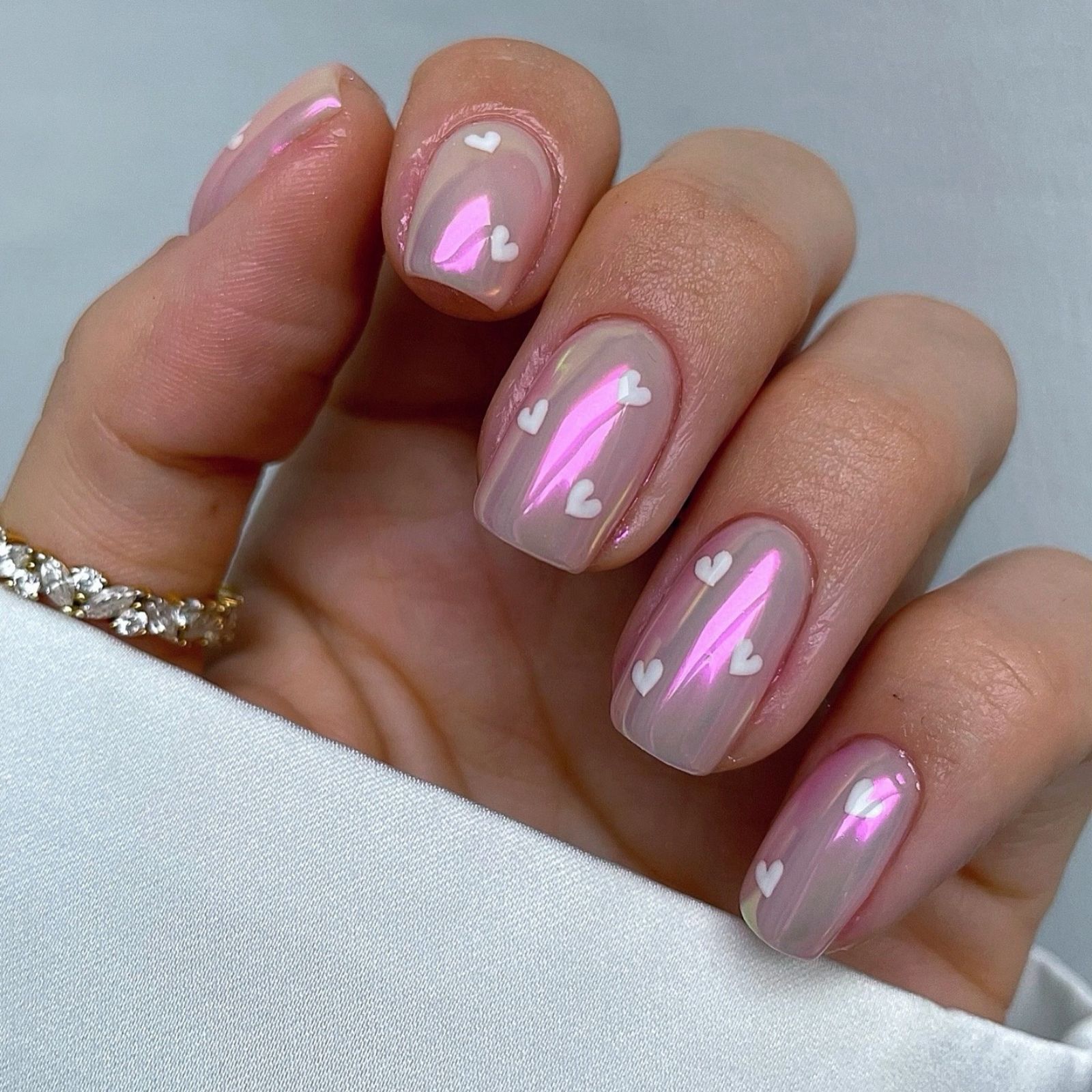 unghie san valentino effetto glazed