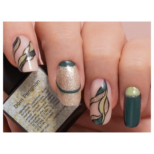 Buy Secret Lives Acrylic Press on Nails Artificial Designer Fake Nail Semi  Transparent Nude Color Golden Glitter Design Extension 24 pcs Set with Kit  Online at Best Prices in India - JioMart.