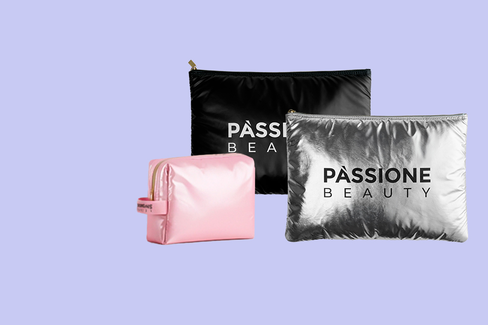 Pochette rosa, nera e argento Passione Beauty